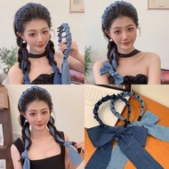 Blue Plain Fabric Women's Headband/Hairband CNY Rope Creates Many Youthful Fashion Styles - BV2