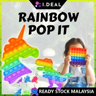 Among Us Bubble Pop It Rainbow Fidget Toy Stress Reliever Kids Mainan Viral Kid Toys Popit Budak Lel