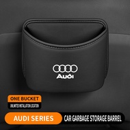 For Audi Multifunction Car Trash Can Garbage Dustbin Organizer Leather Storage Box for A1 A3 A4 A5 A