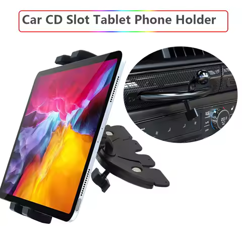 Universal Car CD Slot Mount Tablet Holder 360° Rotation for Phones & Tablets Compatible with Galaxy 