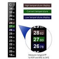 【5條裝】液晶魚缸溫度計 條形感溫變色測溫貼 數字魚缸溫度計貼