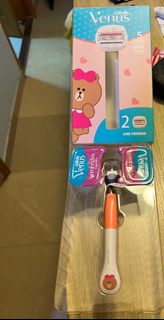 LINE Choco 熊美吉列維納斯Line Friends 限定版女士除毛刀(一刀架連2刀片頭)