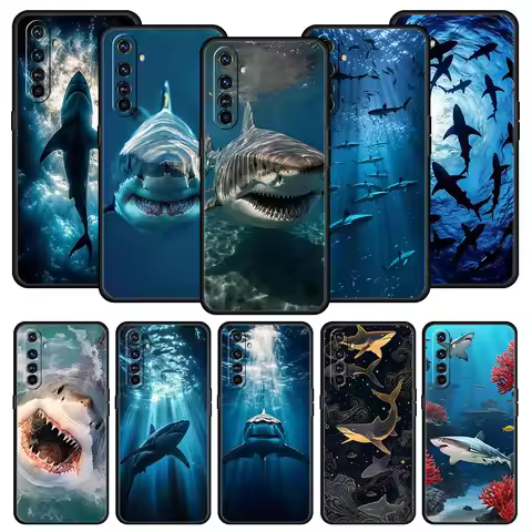 Shark Phone Case For Realme 16 15T 14 13 12 11 10 4G 9 8 5G Pro Plus C21 C25 C35 GT5 GT3 GT2 Neo 2 3