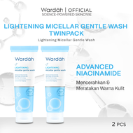 Wardah Lightening Micellar Gentle Wash 100 ml Twinpack - Facial Wash dengan Advanced Niacinamide - S