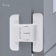 [AuspiciousS] 2pcs Kids Security Protection Refrigerator Lock Home Furniture Cabinet Door Safety Locks Anti-Open Water Dispenser Locker Buckle