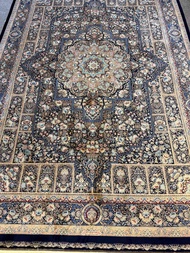 Luxury Persian Style Cotton Silk Carpet 2x3m | Very Fine Quality Oriental Rug | Elegant Medallion De
