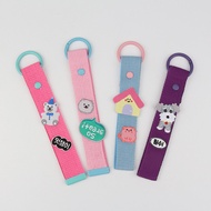 30mm Korea Import Tag Nama Rantai Kunci DIY Hot Stamping Kosong Kunci Cincin Kain Jalur Beg Tag Nama