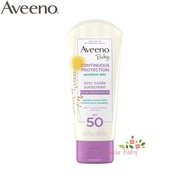Aveeno Baby Continuous Protection® Sensitive Skin Zinc Oxide Sunscreen SPF 50 Fragrance-Free (88 ml) ครีมกันแดด ปราศจากน้ำหอม