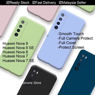 Huawei Nova 9 SE 8 7 SE Nova7 5G Liquid Silicone Smooth Touch Phone Case Casing Cover