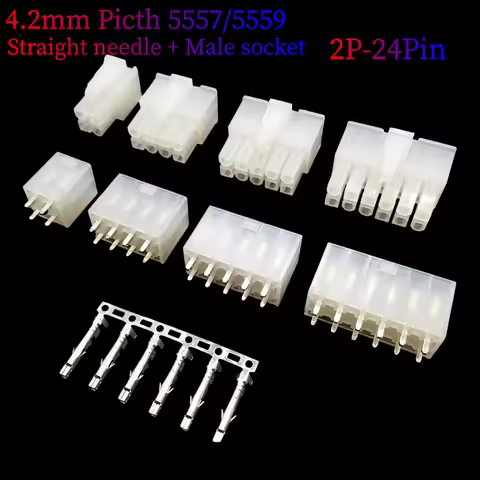 5Sets Molex Automotive Wire Connector Plug 5557 5569 Series 2P 4P 6P 8P 10P 12P 14P 16P 18P 20P 24P 