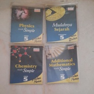 Oxford Form 5 Pocket Notes (Chemistry, Additional Maths, Physics,Sejarah)