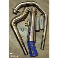 HONDA TMX 125 / TMX 155 / TMX SUPREMO OPEN MUFFLER EXHAUST COMPLETE SET PLUG AND PLAY
