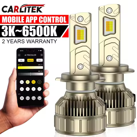 H7 H4 LED Headlight AI Mobile APP Control From 3000K to 6500K Smart LED Chip High Power for H11 H1 9