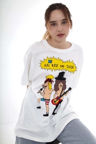 เสื้อยืดลาย Axl Rose & Slash (guns & roses)