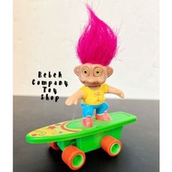 1988年 美國古董玩具 VTG soma troll 滑板 迴力車 幸運小子 巨魔娃娃 醜娃 TROLLS