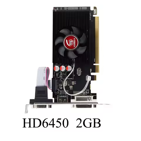 Veineda Graphics Cards HD6450 2GB DDR3 64Bit GPU Video Card PCI Express For ATI Radeon Gaming HDMI-c