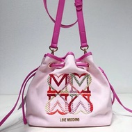 🧡全新正貨 MOSCHINO 帆布袋 水桶包 斜孭袋 單肩袋