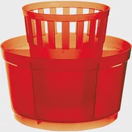 《EXCELSA》七格餐具瀝水筒(紅) | 廚具 碗筷收納筒 瀝水架 瀝水桶