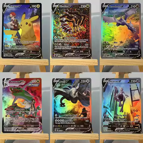PGO LOR SIT PTCG6-002 Tcg proxy PKM Cards Lugia V Rayquaza VMAX Rare Collection Battle Toys Gifts fo