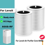 2PCS Replacement 3-Stage H13 Hepa Activated Carbon Filter 600S-RF for Levoit Air Purifier Core 600S