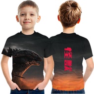 2021 Science Fiction Movie Godzilla Vs. King Kong Kids Fashion Boy Clothes Tops T-shirt Short Sleeve