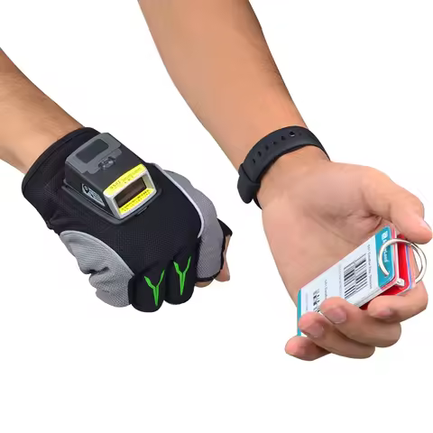 Wearable Glove Scanner Bluetooth Wireless 2D QR Barcode Scanner Zebra SE4107 Engine Logistics Wareho