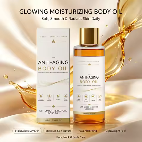 Firming Body Oil with Vitamin E & Jojoba Oil Tightening Skin Radiant Hydrating Glow Body Oil Serum L
