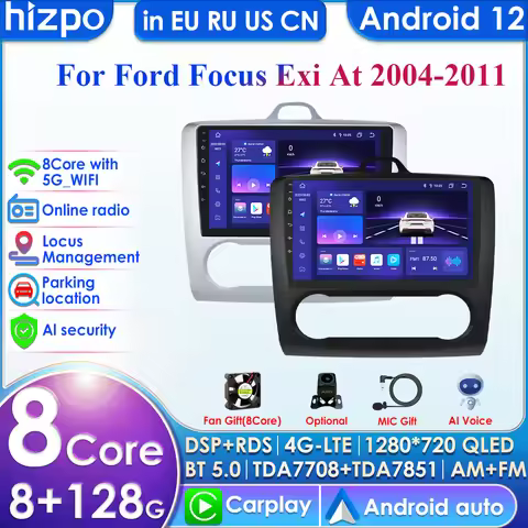 2din Android Autoradio for Ford Focus 2 2004 - 2011 Exi Auto Car Radio Multimedia Video Player GPS N