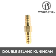 Double Brass Water/Gas Hose Nipple - Brass Hose Connector Fitting Connection