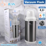 DELVONTA Thermos Hot and Cold Water 3.2 liters / Vacuum flask 3200ml stainless Type DVF