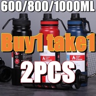 ◨ ❥ ♞Buy1 take1 Stainles aqua flask tumbler Portable 2 in 1 Tumbler hot cold 1 liter tumbler water