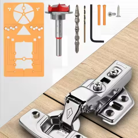 35mm Drill Bits Hinge Open Hole Positioner Set woodworking hole drilling guide locator Sets Formwork