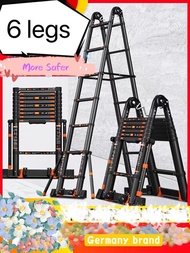 SG in stock 6 legs more safer Telesteps 6.6M Ladder  Telescopic Ladder Aluminium Ladder Lightweight