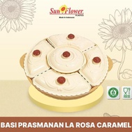 Food Serving Tray La Rossa Sunflower Buffet Serving Tray Round Cutlery Kitchenware Plate