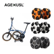 AGEKUSL 58mm Ezwheels Bike Omni Easy Wheels Omni-directional Roller Use For Pikes 3Sixty Brompton Royale Folding Bicycle