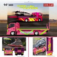 [訂購] 1∶64 車模 H300 回到未來 日野全落地平板運輸拖車 合金貨車模型