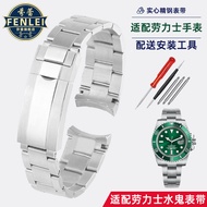 Suitable for rolex rolex Strap Steel Band Stainless Steel Butterfly Buckle Daytona Green Black Water