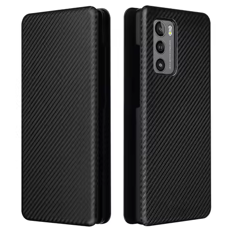 For LG Wing Case Luxury Flip Carbon Fiber Skin Magnetic Adsorption Shockproof Case For LG Wing 5G LG