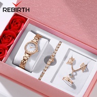 REBIRTH Jam Tangan Wanita Terbaru Aksesoris Set Original Set Perhiasan Jam Tangan Cewek+Gelang Set+ 