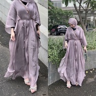 Women's Kaftan Shimmer Silk Luxury Premium Adjustable Strap Premium Elegant Eid Invitation Gamis