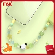 MSRC ลูกปัดประดับลูกปัด สายรัดข้อมือชนิด C คุโรมิ การ์ตูน pochacco สาย USB น่ารักน่ารักๆ 2A 5W สายชาร์จเร็ว สำหรับ Huawei iPhone Xiaomi