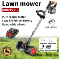 Mesin Rumput Bateri 998VF Lawn Mower Wheel Cordless grass cutter machine Electric Grass Trimmer Rech