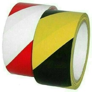 MERAH Safety Line Project Police Line Barricade 2x300m Plastic Yellow Black /Red White