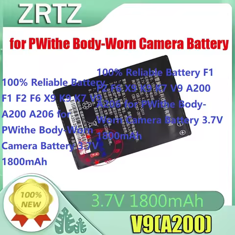 100% Reliable Battery F1 F2 F6 X9 K9 K7 V9 A200 A206 for PWithe Body-Worn Camera Battery 3.7V 1800mA