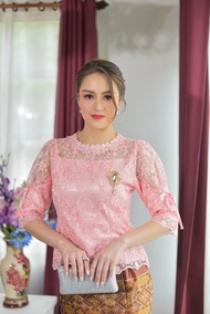 GBK งานเสื้อลูกไม้ แขนผูกโบว์ เก๋ๆ มี2สี รหัส 1028 ราคาพิเศษ จำนวนจำกัด