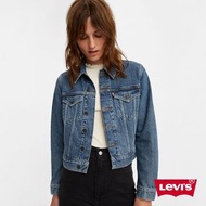Levis premium 牛仔外套 短版丹寧騎士外套 Original經典修身版型 精工深藍染水洗 XS 女  #25春天市集
