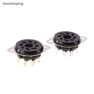[LS] 1Pc 8Pin Bakelite Tube Soet Base S8WPF Bakelite Gilded For  KT88 6550 6SN7 EL34 Vacuum Tube Amp