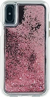 Case-Mate iPhone X Case - WATERFALL - Cascading Liquid Glitter - Protective Design - Apple iPhone 10 - Rose Gold