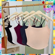 Dp BR6985 Tank Top Basic With Cup Women Plain Model Tops Women Tanktop Cross Back Strap Singlet Fash