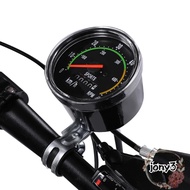 JONY Mechanical Bike Computer, KPH Display Bike Accessories Analog Speedometer, Durable Easy Install